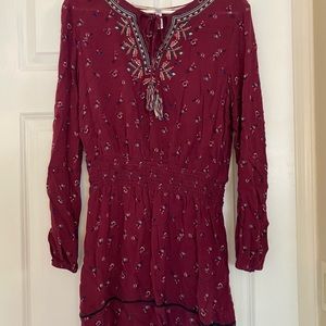 Plum long sleeve dress